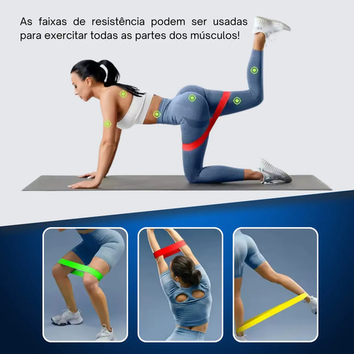 Kit 100 Faixa Elastica P/ Treino Extersor Superband Academia