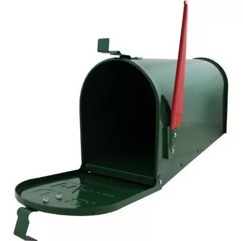 Antorchas Desafortunadamente Mediante Buzón Americano Verde Mailbox 22x17x48 Cm Logimatica + Pie