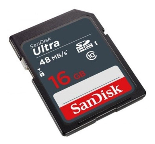 Cartão De Memoria Sd 16gb Sandisk Ultra 48mb/s