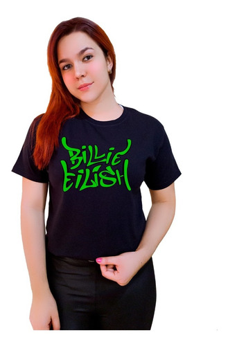 Polera Billie Eilish Gira Logo Concierto Lollapalooza C-685