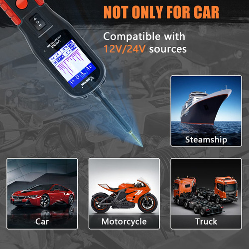 Kit Sonda De Circuito Probador Automotriz 12v 24v Herramient