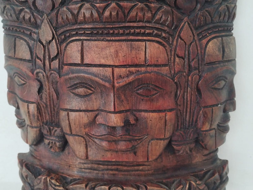 Talla Máscara Camboyana Marrón Oscuro (Usado)
