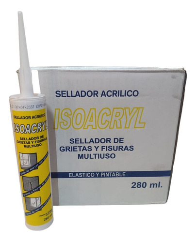 Sellador Acrílico Estandar Blanco 280 Ml (caja 25 Piezas)