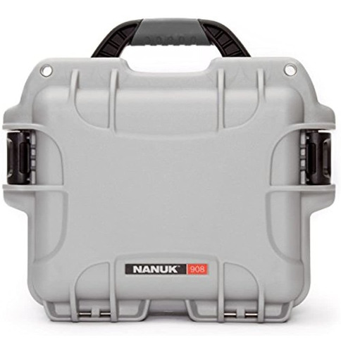 Nanuk 908 Hard Camera Case Silver 9080005