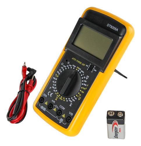 Tester Multimetro Capacimetro Digital 1000a Lcd Up 9205a Hte