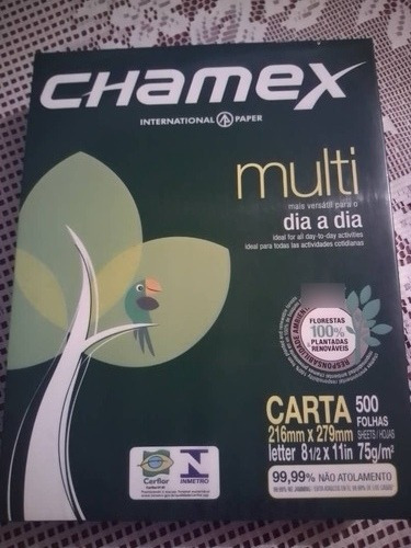 Resma De Papel Chamex 500 Hojas Tamaño Carta