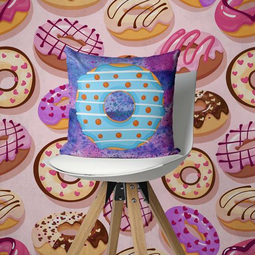 Souvenir 5 Almohadas Estampa Donas 20x20cm