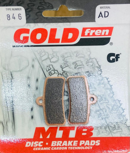 Pastillas De Frenos- Goldfren Carbon Ceramico Para Mtb Gf846