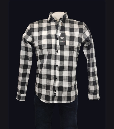 Camisa Giorgio Berlucchi Slim Fit Cuadros 21 Ml 2024