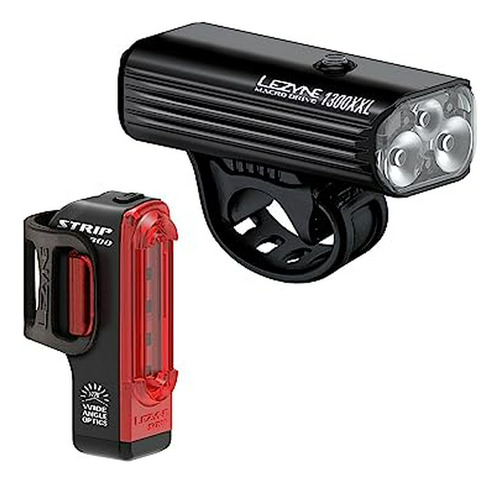 Lezyne Macro Drive 1300xxl & Strip Drive Pro Bicycle Light S