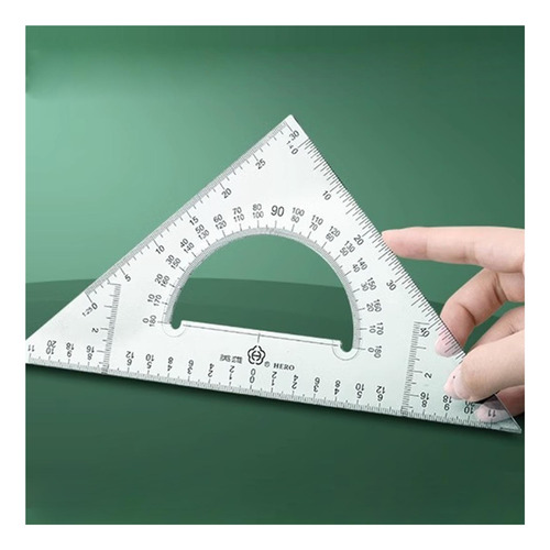 V Juego De Geometría De Reglas Y Compás De Metal Con Estuche