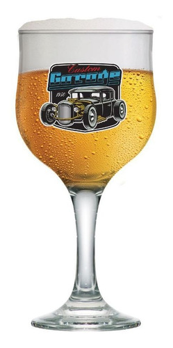 Taça De Cerveja Frases Carro Motors Garage Barcelona 300ml Cor Incolor