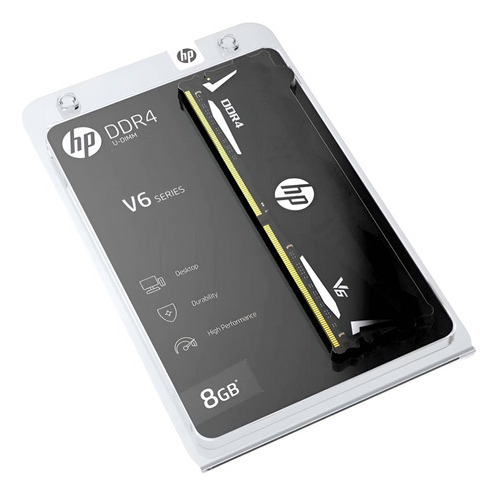 Memoria Ram Hp 8gb Ddr4 3200mhz V6 Series Para Pc Cl16 Negra