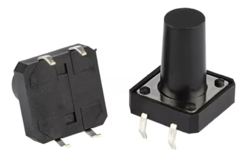 50 Peças Chave Tactil Push Button 12x12x14 Mm 4t 180g