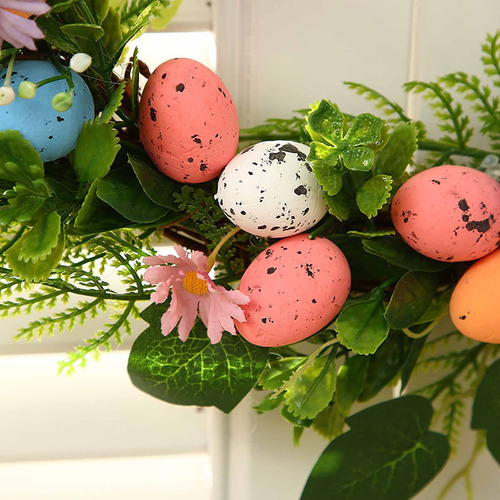 W Wreath Easter Decoration Simulation Color Foam Home Wall H