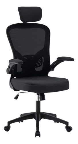 Silla De Oficina Tyne Ergonómica Con Respaldo Alto Negra