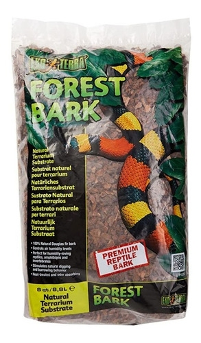 Imagen 3 de 7 de Exo Terra Forest Bark 8.8l Sustrato Terrarios Reptiles
