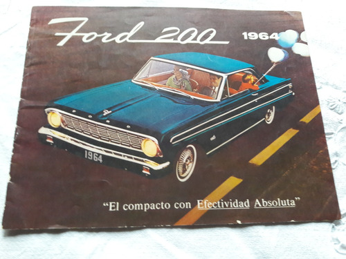 Folleto De Venta Ford 200 1964 Especificaciones Sedan Autobu