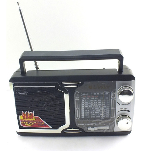 Radio Portátil Livstar Cnn-1312dl Bivolt Fm Som De Tv