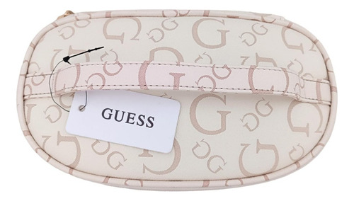 Cosmetiquera Guess Cassius Travel Blush Multi Color Rosa Claro Diseño De La Tela Mosaico