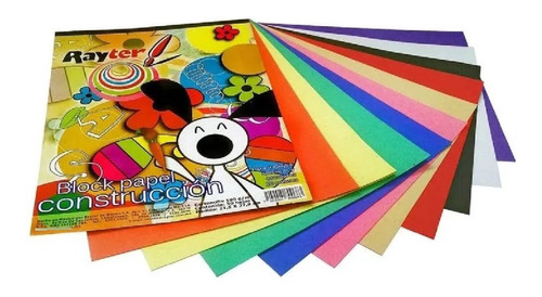 Papel Construcción 10 Colores, 50 Hojas Cartoncillo 120 Gmrs