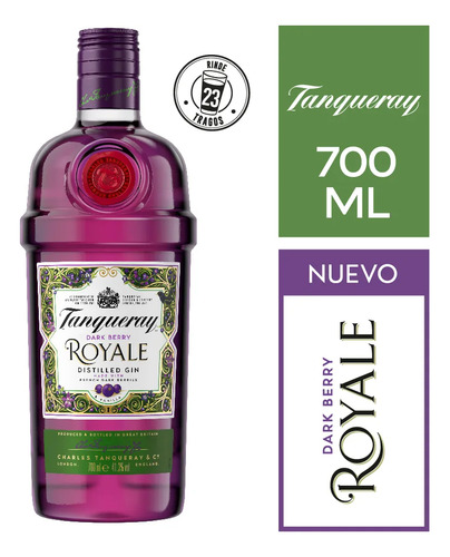 Gin Tanqueray Dark Berry Royale Caja X2 Botellas