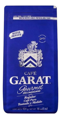 1pzs Cafe Americano Regular Molido Garat De 454 Gr