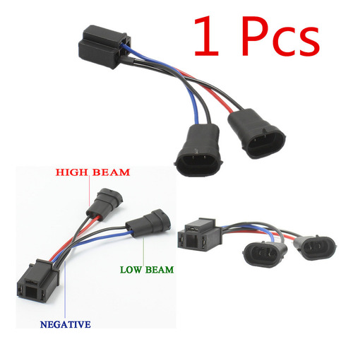 1 Par De Adaptadores Macho H9/h11 A Conector Hembra H4 De 3