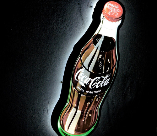 Cartel Luminoso Led Botella Coca Cola Deco Bar