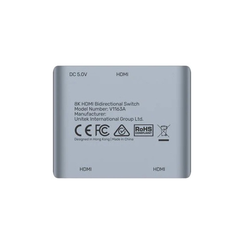 Switch Premium Hdmi 8k 60hz - 4k 120hz Bidireccional Unitek