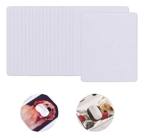 Pack 10 Mouse Pad Blanco Para Sublimación 240 X 200 X 3 Mm