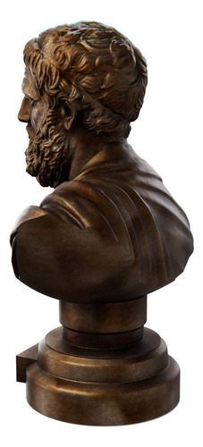 Estátua Busto Sófocles - Dramaturgo Grego Cor Cor Cobre Antigo