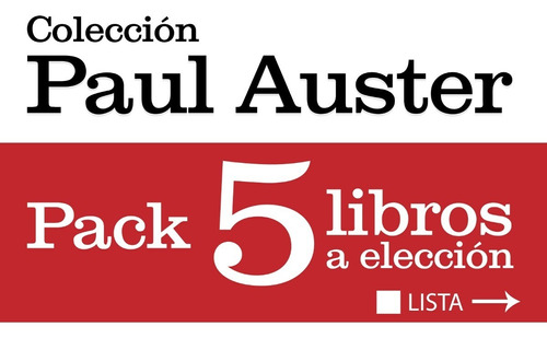 Pack 5 Libros De Paul Auster - Seix Barral