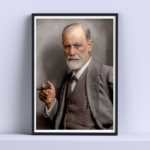 Cuadro Sigmund Freud Psico Vidrio 30x40cm Listo P Colgar