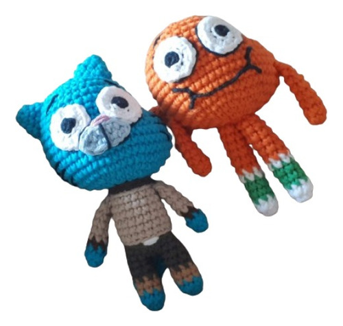 Muñeco Chibi Gumball & Darwin Amigurumi Tejido - Pipelino