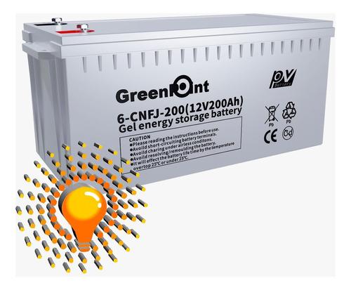 Batería Sellada Vrla Gel 12v 200ah Greenpoint Uso Solar