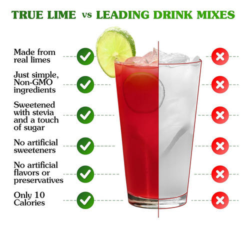 True Lime Black Cherry Original En Polvo 10 Sobrecitos