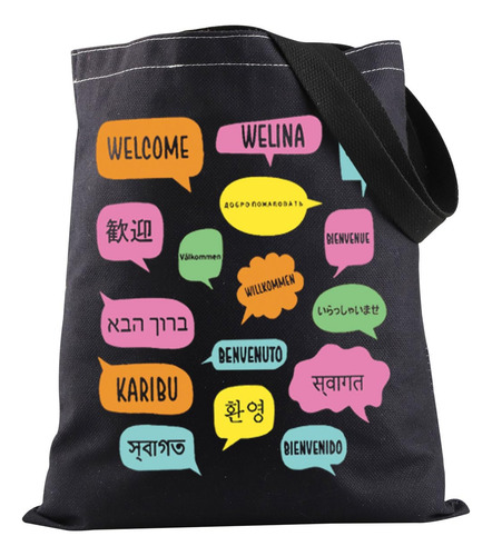 Welcome Greetings - Bolsa De Hombro Con Texto En Diferentes