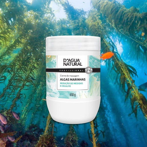 Creme De Massagem Algas Marinhas 650g Dagua Natural Celulite