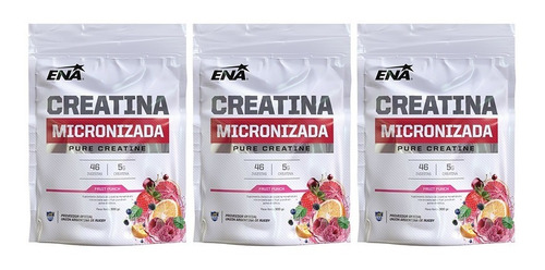 Creatina Micronizada Ena 3 Un X 300 Gr Crecimiento Muscular