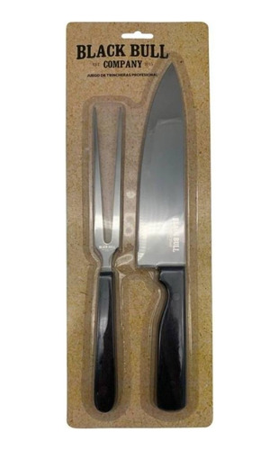 Set De Cuchillo Y Tenedor Black Bull Acero Inoxidable