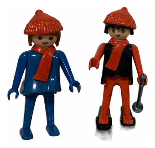 Playmobil Pareja De Esquiadores Impecable Estado Oferta