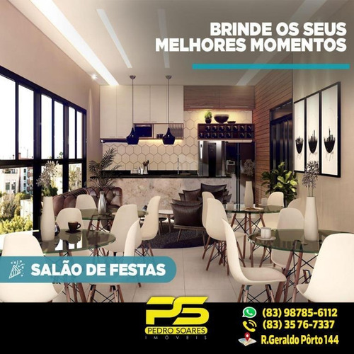 ( E X C L U S I V O ) Belíssimo Apartamento Com 2 Dormitórios À Venda, 54 M² Por R$ 224.000 - Jardim Oceania - João Pessoa/pb - Ap1844