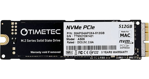 Ssd Timetec 512gb Mac Ssd Nvme Pcie Gen3x4 3d Nand