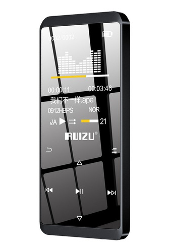 Reproductor Mp3 Mp4 Ruizu D02 Bluetooth Con Bocina Fm 80 Gb