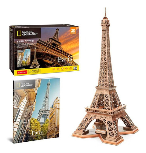 Puzzle 3d Cubicfun Torre Eiffel Tower Nat Geo Ds0998h Milou