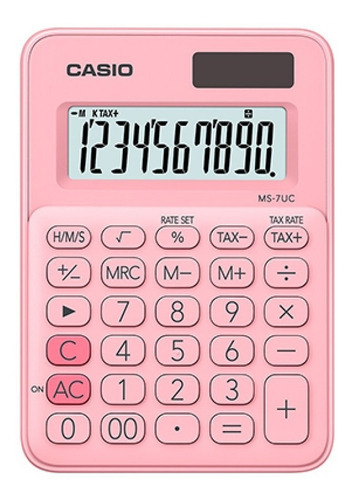 Calculadora De Mesa Casio Mx-12b-pk Rosa Cor Rosa-claro