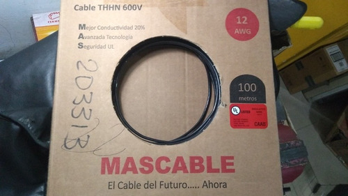 Cable Thhn 600v 12awg Bimetálico Mascable. Rollo 100m 