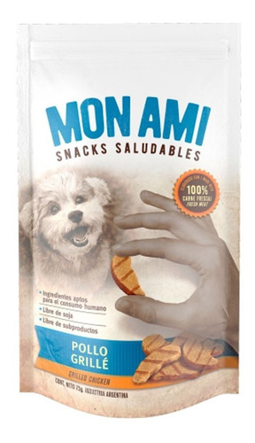 Snack Saludable Para Perros Mon Ami Pollo Human Grade 75g