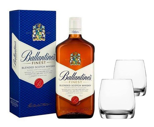 Whisky Ballantine´s 750ml + 2 Vasos Spiegelau Tumbler Scotch